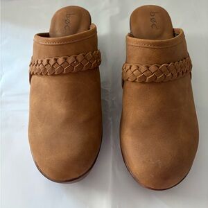 b.o.c Born Journi Clogs Tan Brown Braid Casual Comfort Women's 9M PreOwned